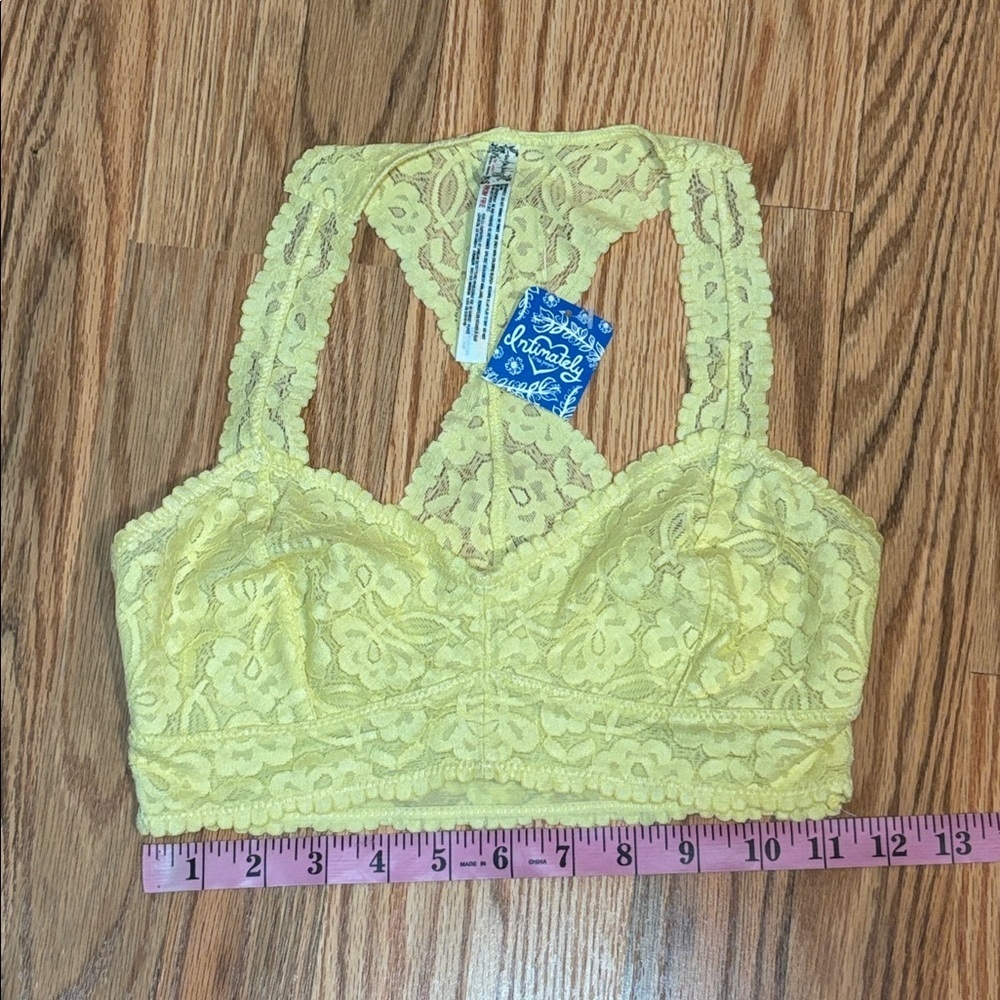 Intimately Free People Yellow Lace Bralette, Small - Picture 3 of 6